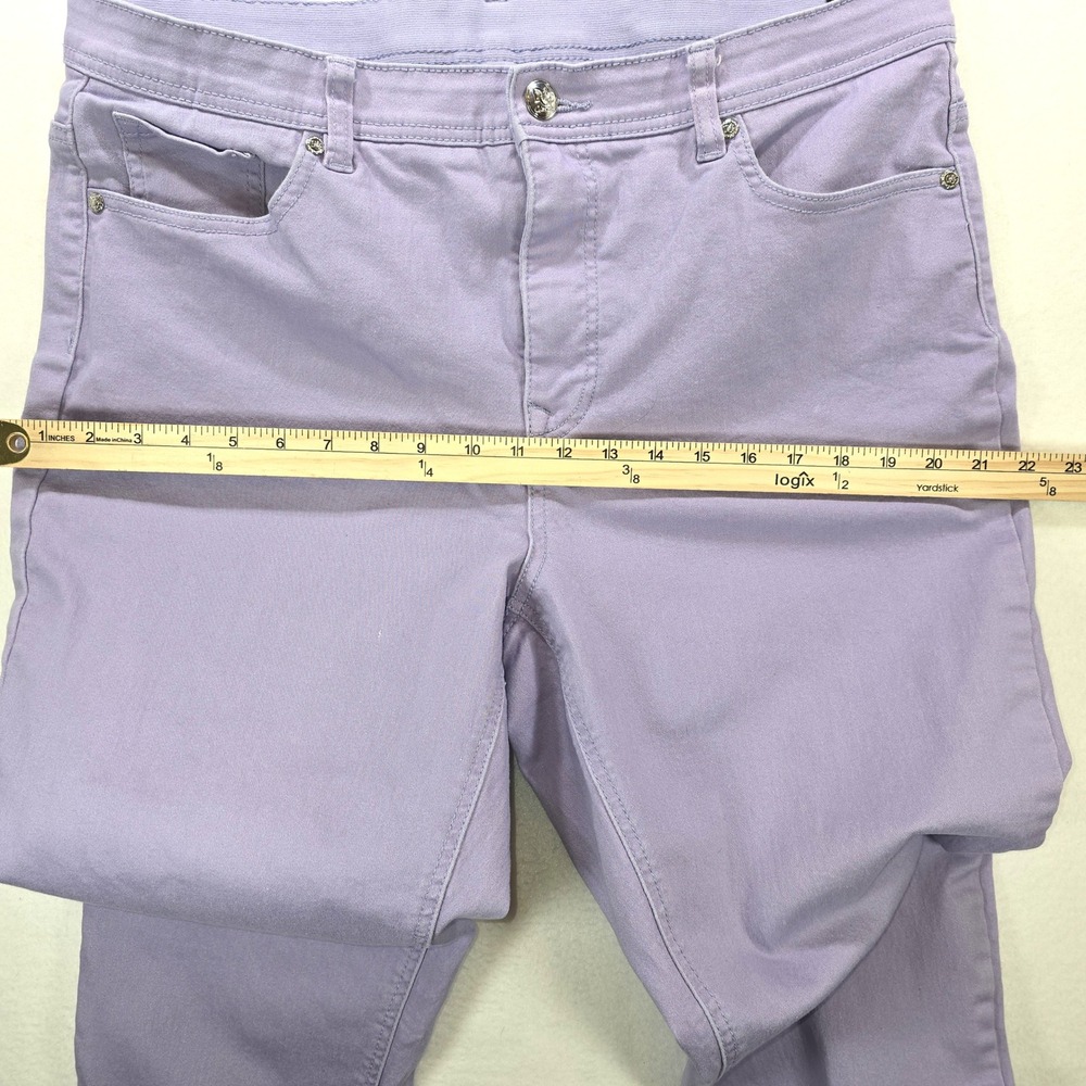DG2 Diane Gilman The Shaper Lavender Purple High Rise Straight Leg Jeans 18W - Picture 5 of 11